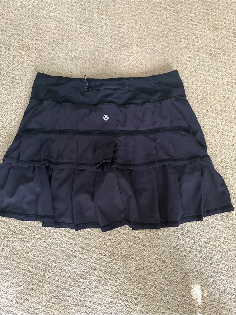 lululemon athletica black tiered ruffle athletic skirt